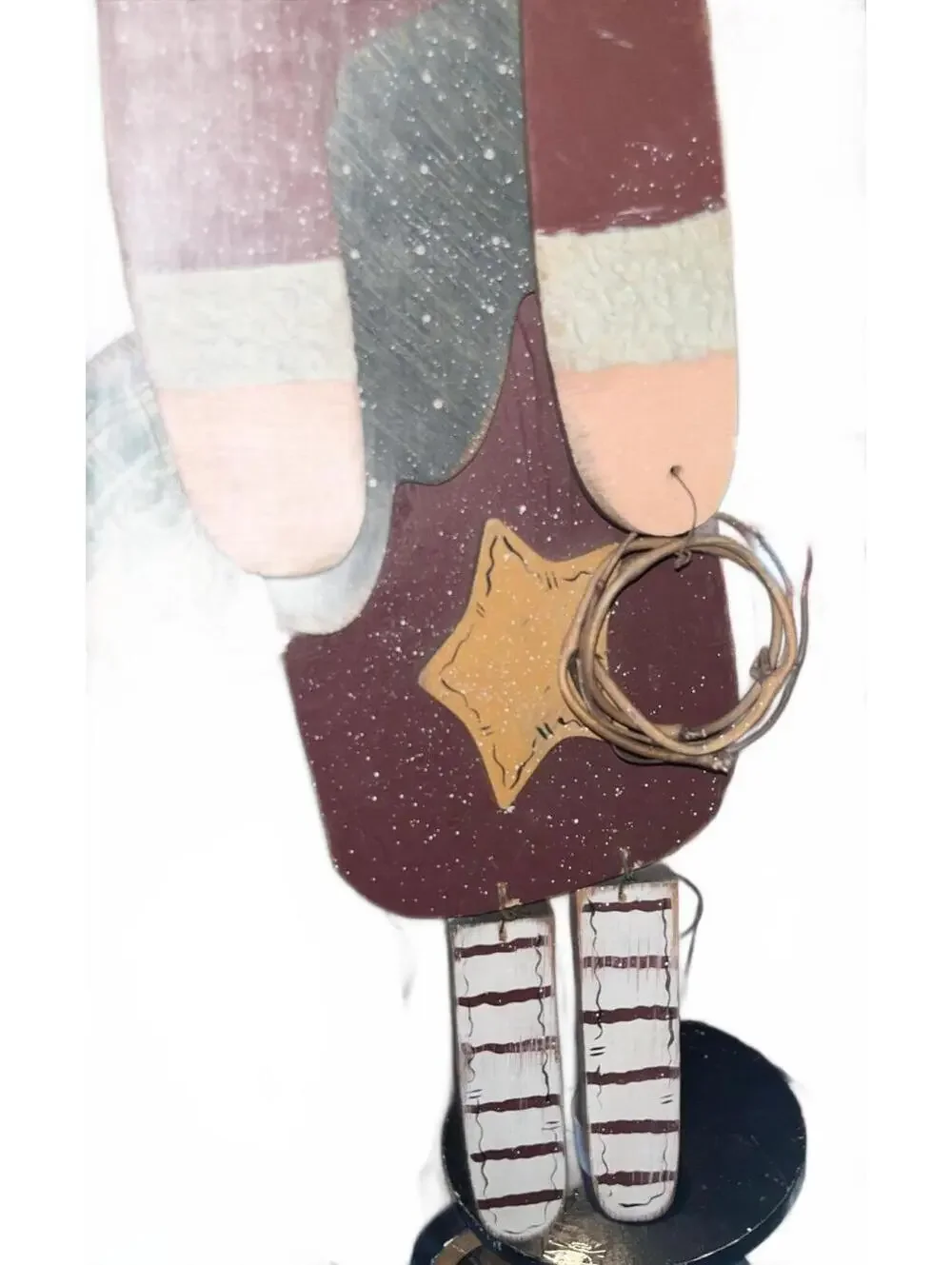 Handmade Rustic Santa Claus Holiday Wall Decor